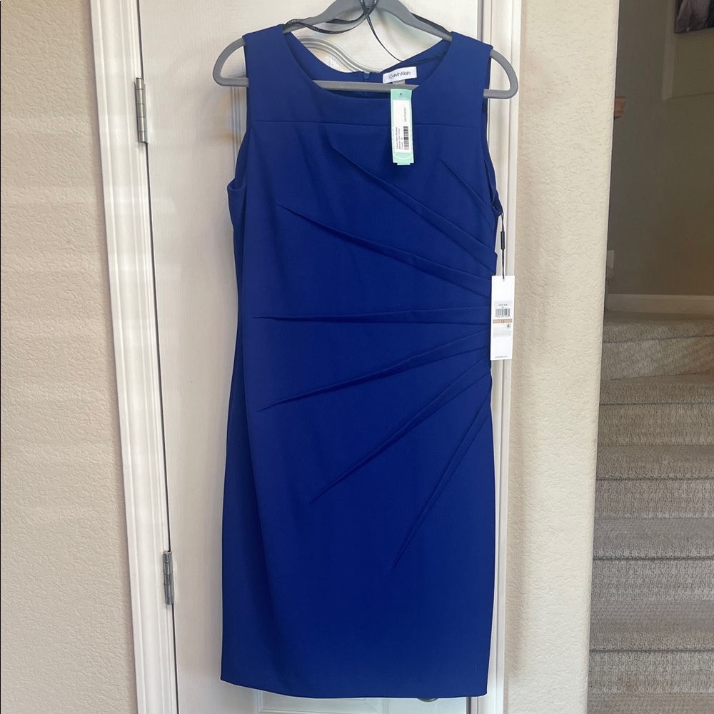 Calvin Klein Collection Royal Blue Midi Dress
